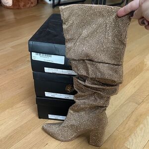 Elegant Gold Women's Boots